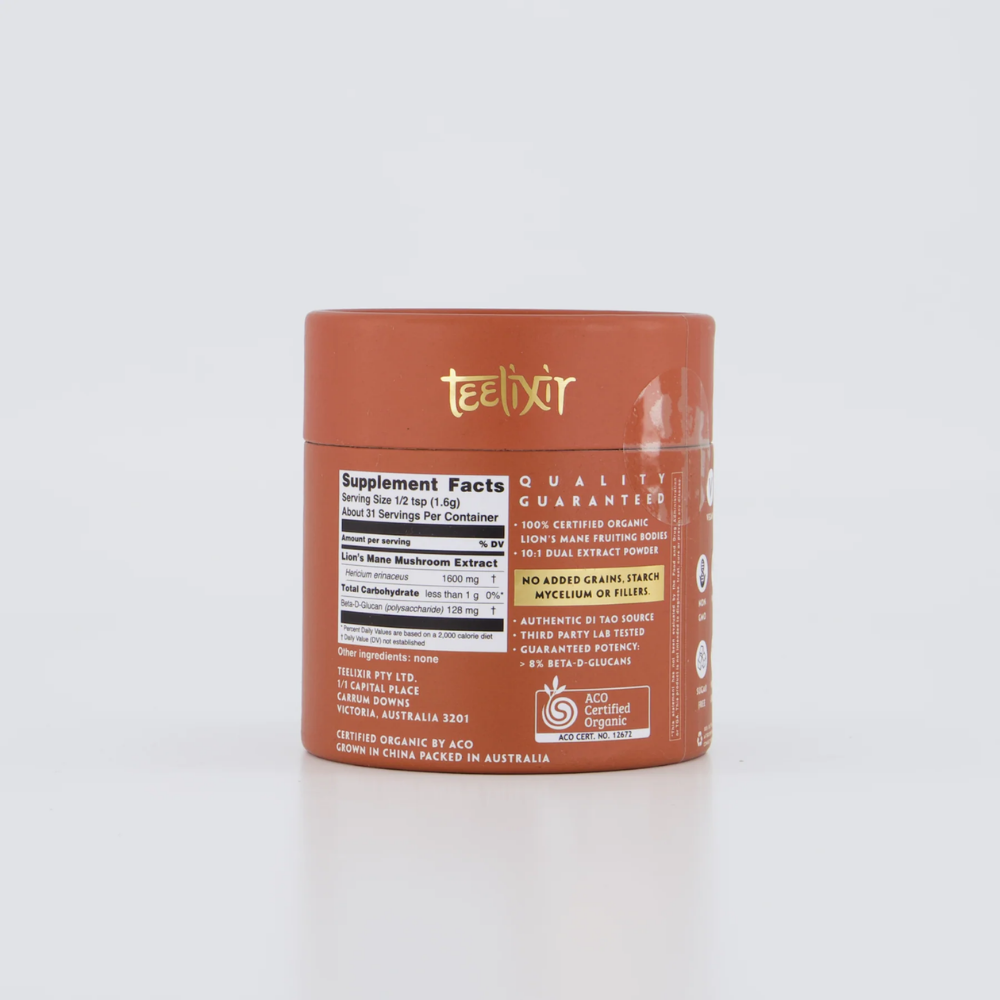 Teelixir Organic Lions Mane Mushroom