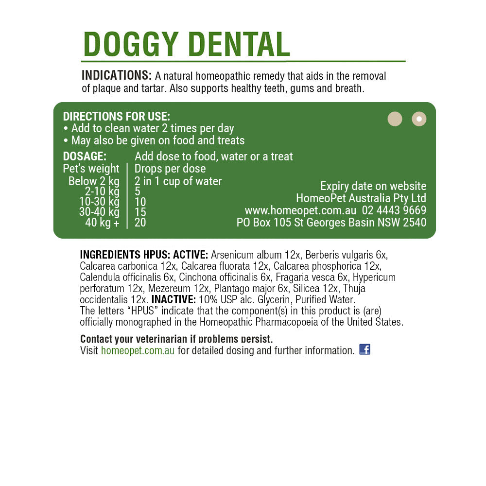 HomeoPet Doggy Dental