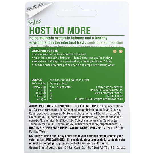 HomeoPet Feline Host No More