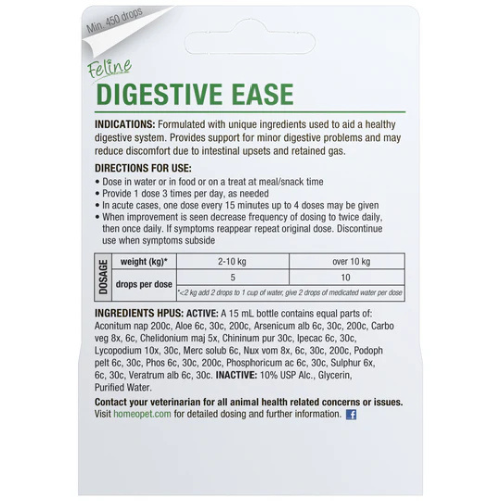 HomeoPet Feline Digestive Ease Upsets