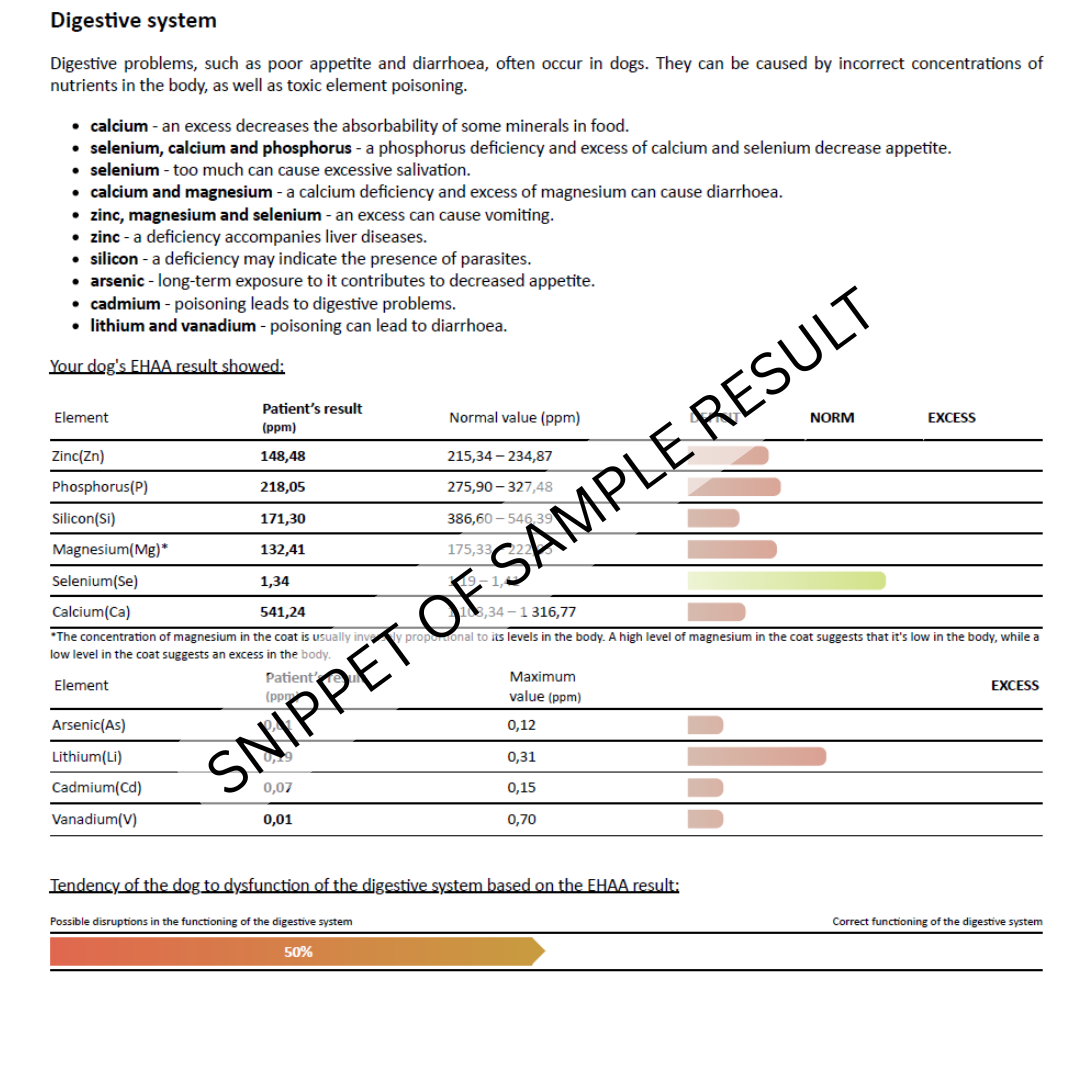Hair Mineral Analysis: Dogs, Cats & Horses