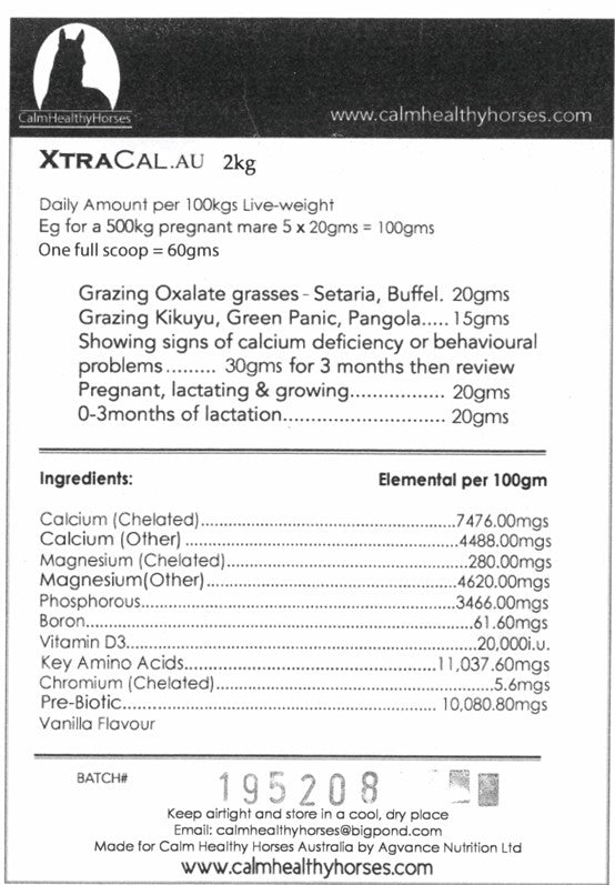 Calm Healthy Horses XtraCal