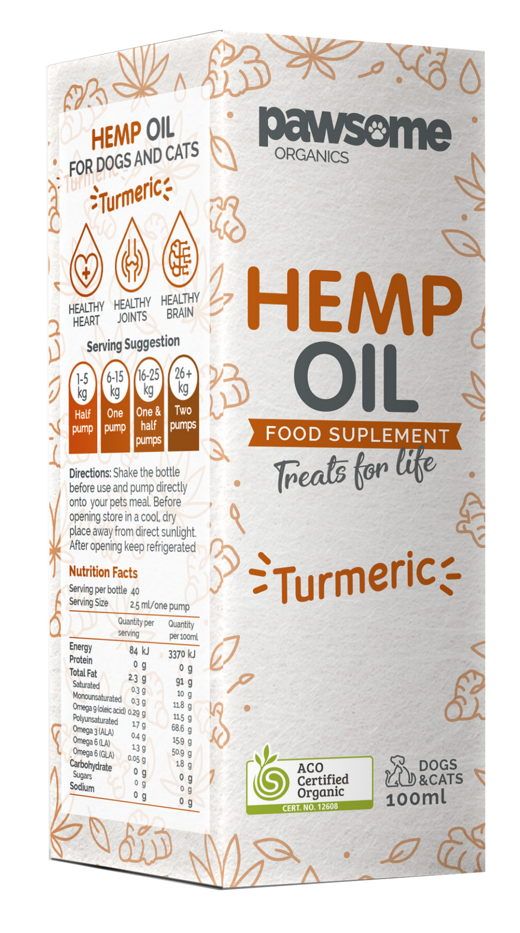 Pawsome Organics Hemp Oil and Turmeric