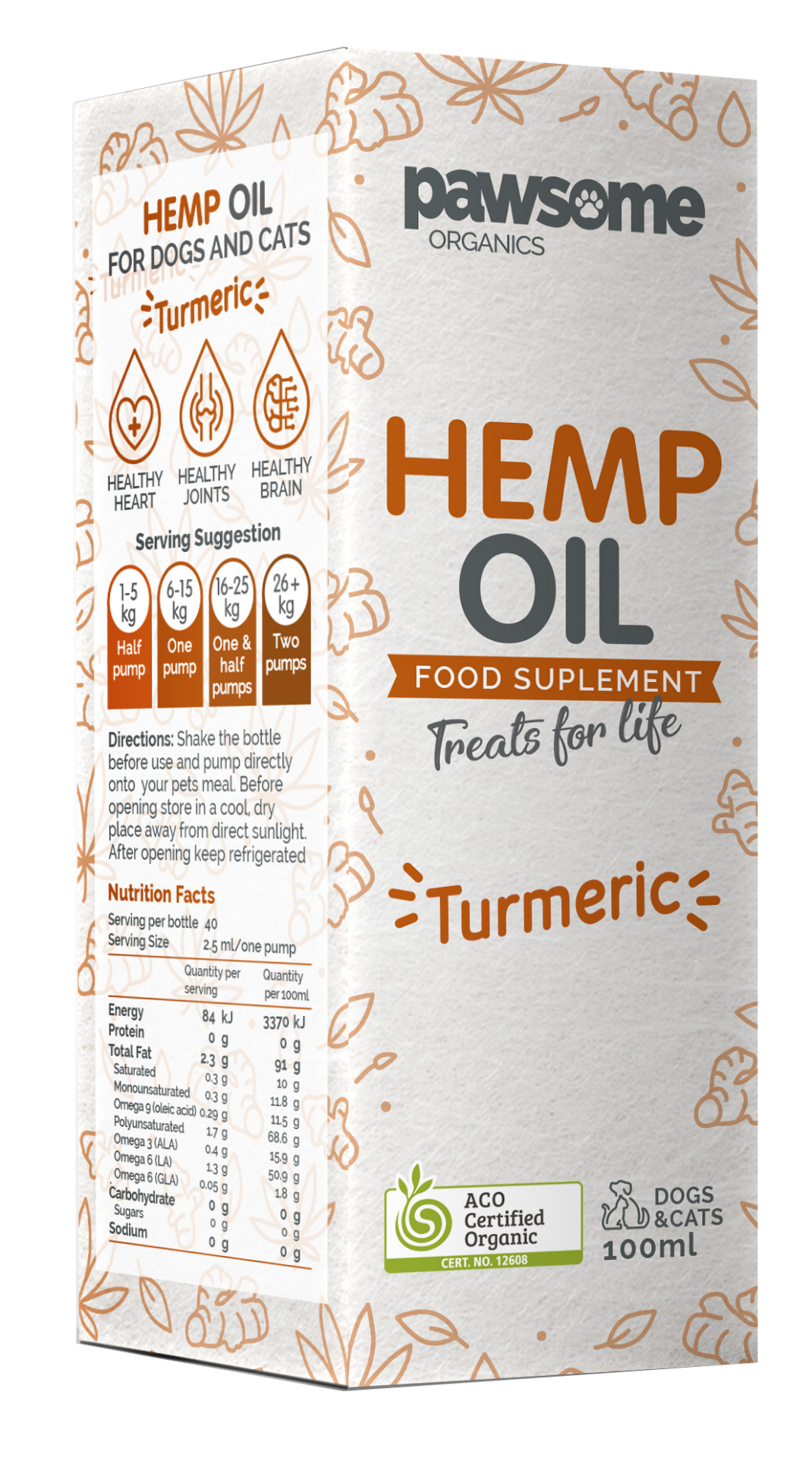 Pawsome Organics Hemp Oil and Turmeric
