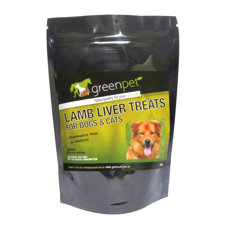 Greenpet Lamb Liver Treats 100g Greenpet