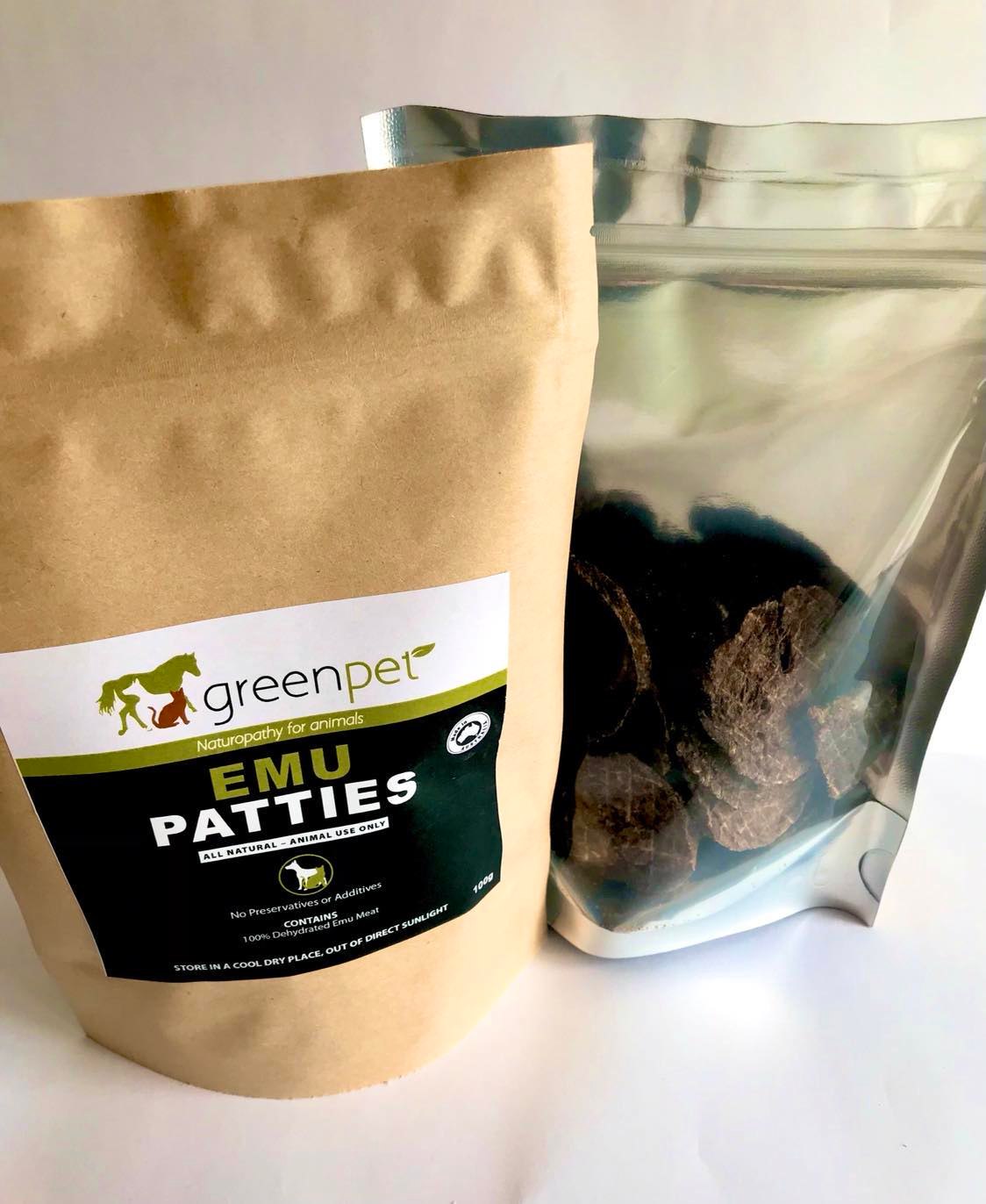 Greenpet Emu Patties 100g Greenpet
