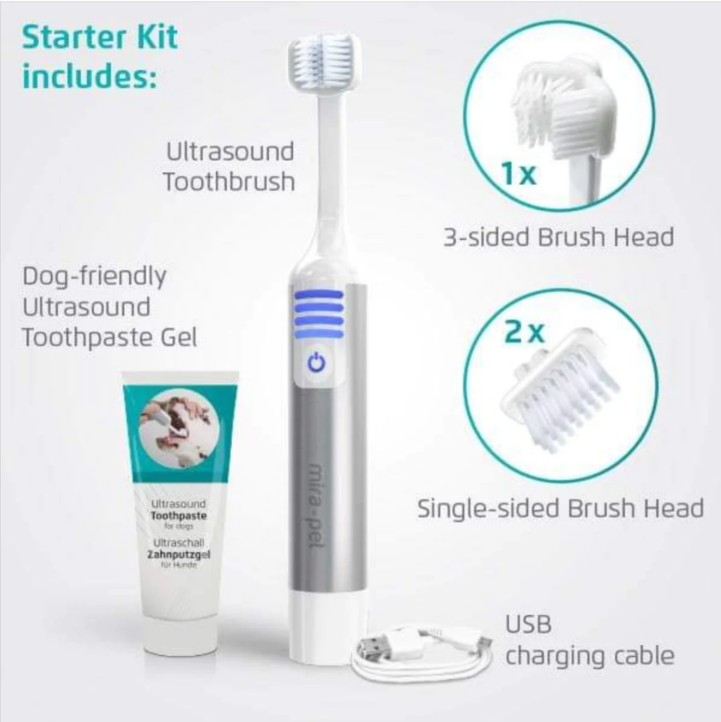 MiraPet Ultrasound Toothbrush Kit Greenpet